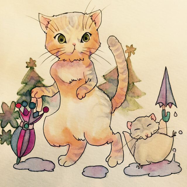 「おはようです今日は #猫の日 だそうですねうちの漫画に出てくる『猫』です 」|河内実加🌕のイラスト
