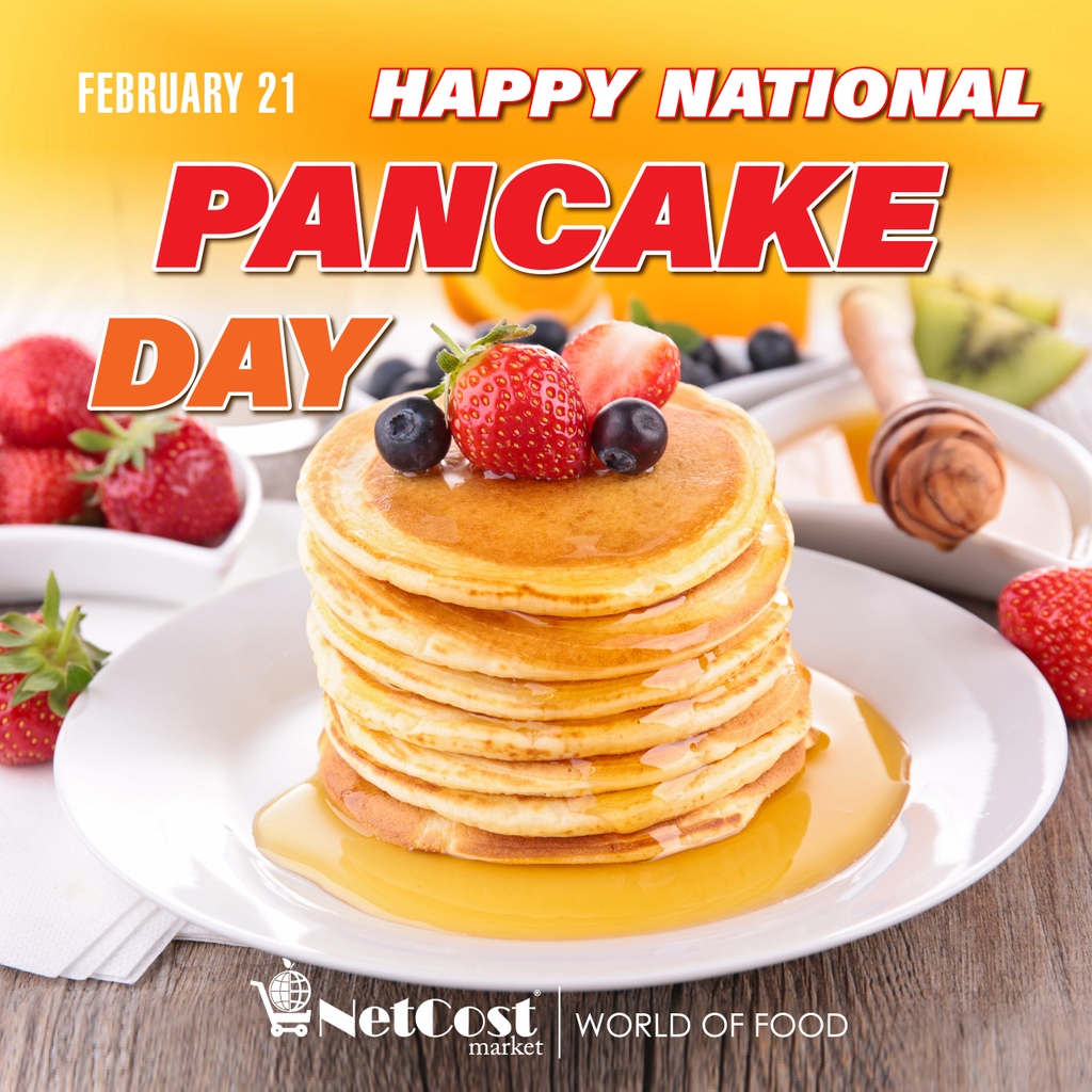 netcostmarket's tweet photo. This week is National Pancake Week! And today is Pancake Day, also known as Shrove Tuesday, is an annual celebration that falls on the Tuesday before Ash Wednesday and is traditionally associated with eating pancakes. 
Visit NetCost Market to buy ingredients or pre-made pancakes! https://t.co/ULt60kntfT