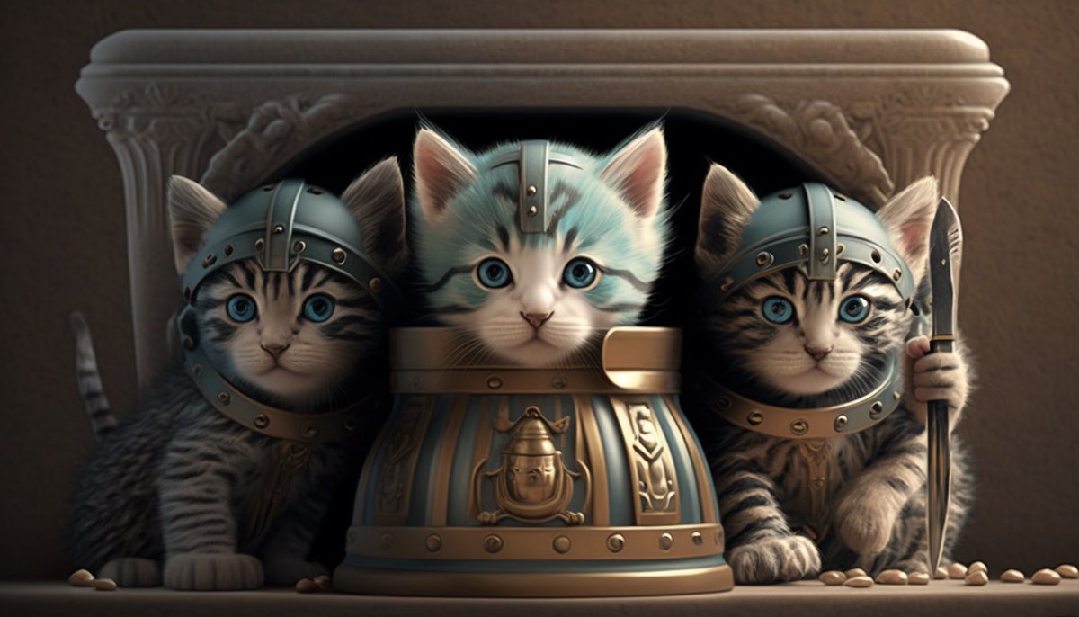 damoxy's tweet photo. Jason and the Argonauts - Kitten Edition #midjourney https://t.co/vidtuMKXw1