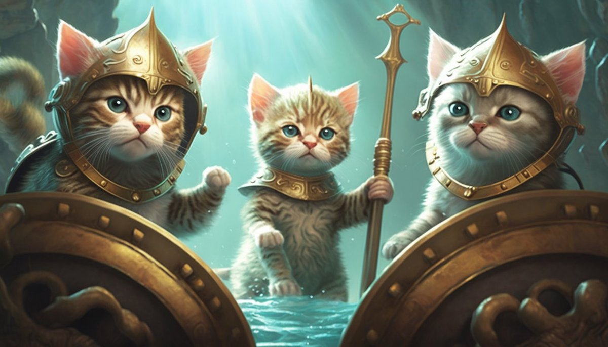 damoxy's tweet photo. Jason and the Argonauts - Kitten Edition #midjourney https://t.co/vidtuMKXw1