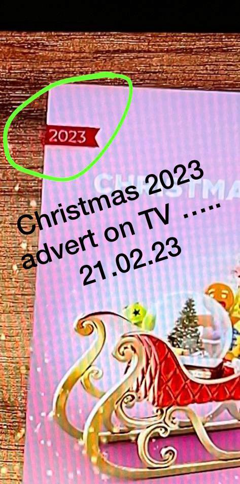 tweet_ursula's tweet photo. Christmas 2023 advert on TV today 21.02.23 …. 307 days to go to #Christmas2023 https://t.co/nwqpZRmkR9