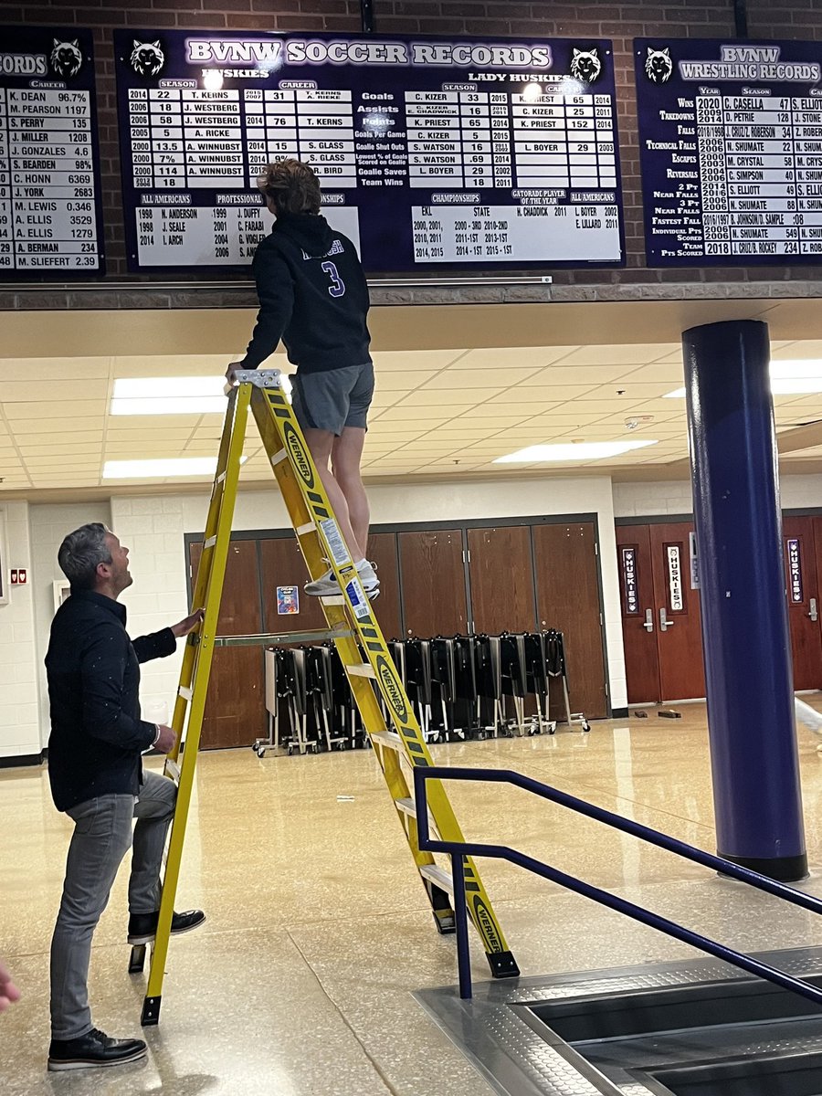 Fun to get to watch Sam get to put his name up on our record board for career goals and career assists!