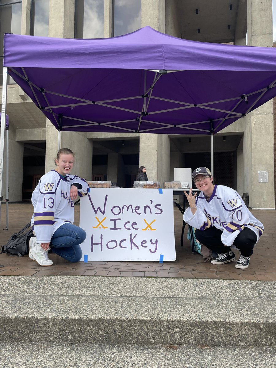 Come support the team at our fundraiser in Red Square! 10AM-2PM all Week - All funds raised go to: 
🏒 Travel Costs 
🏒Ice Time 
🏒 Gear 
🏒 Overall reduction in player dues to make the sport more accessible to our collegiate athletes 

#HuskyHockey #CollegeHockey #WomensHockey