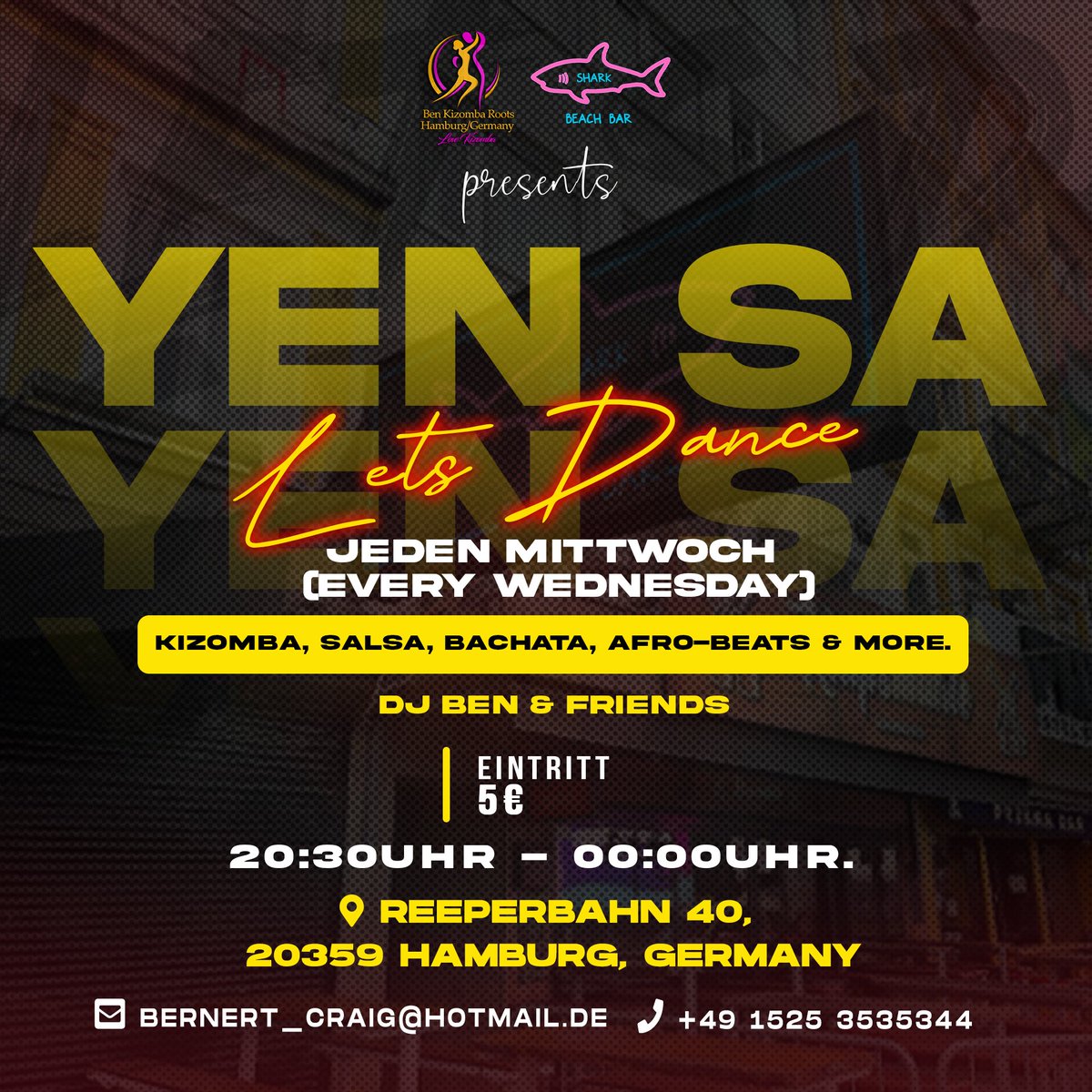 Benstar947's tweet photo. Every Wednesday in Hamburg 💃🕺 https://t.co/lrKLiub5jK