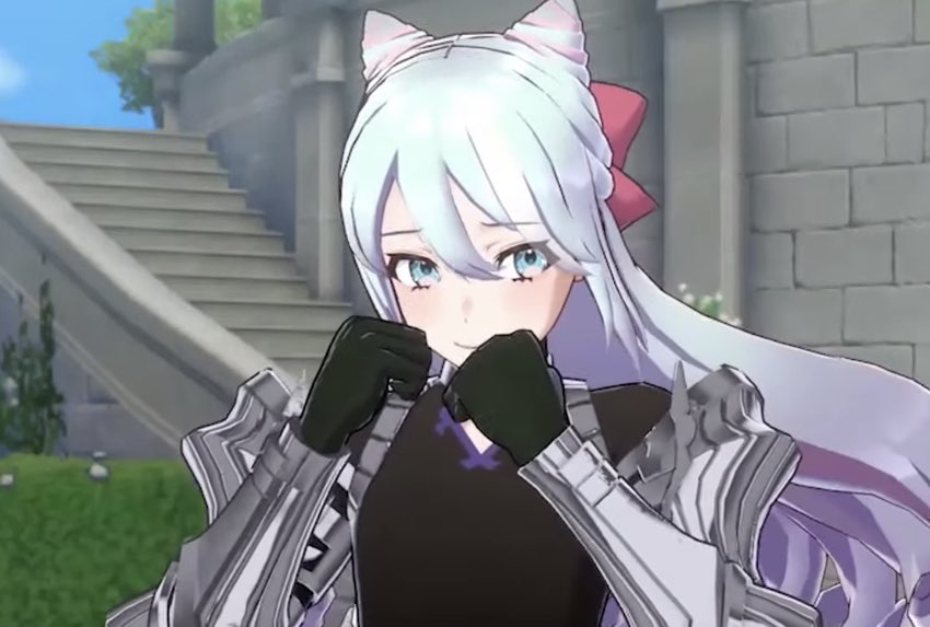 ( rosado couldn’t help but let out a rather adorable giggle at the sight of the other clapping. )