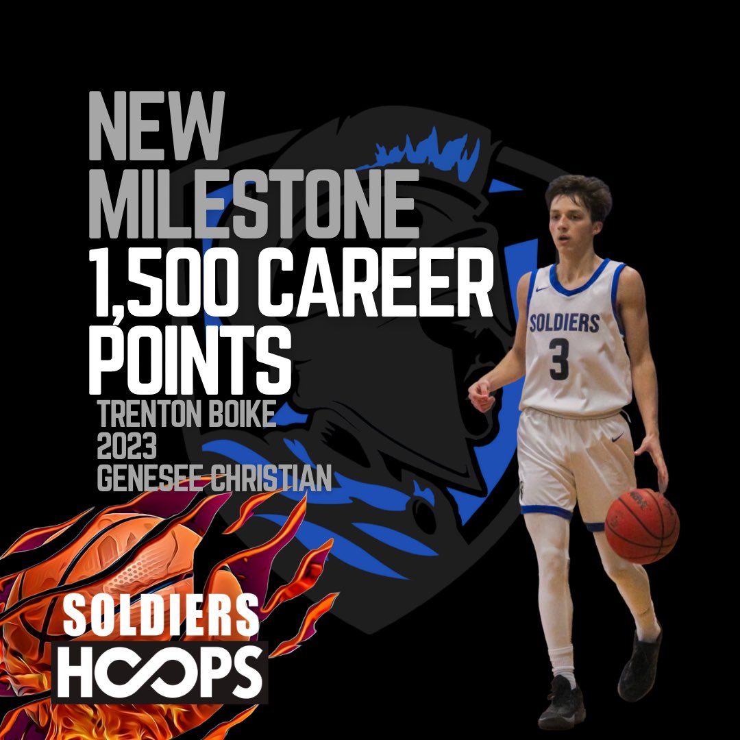 Congratulations to <a href="/BoikeTrenton/">Trenton Boike</a> as he passed a new milestone in our win tonight! Closing in on school record as well. 
<a href="/BrendanSavage/">Brendan Savage</a> <a href="/BGreenReports/">Brandon Green🍀</a> <a href="/TheDZoneBBall/">The D Zone Basketball</a> <a href="/MickMcCabe1/">Mick McCabe</a>