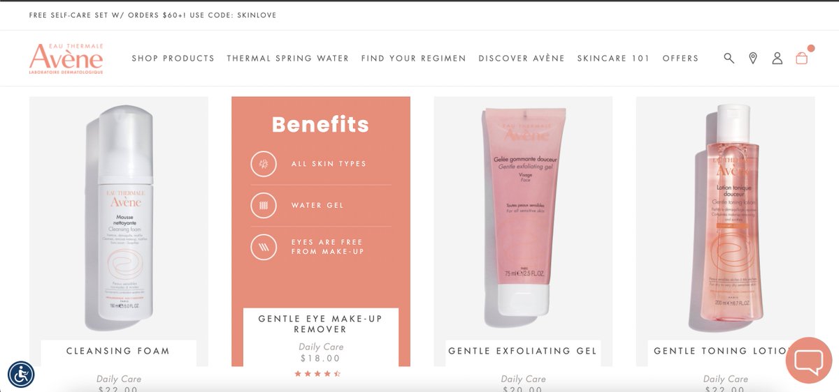 vishalgoswami0's tweet image. I've found that showcasing the benefits of your products on hover can be a game-changer! 📈🛍️ Take a cue from Avene, who's using hover to showcase the benefits of their products and give shoppers a reason to buy. Don't miss out! 

#conversionrateoptimization #hovereffect