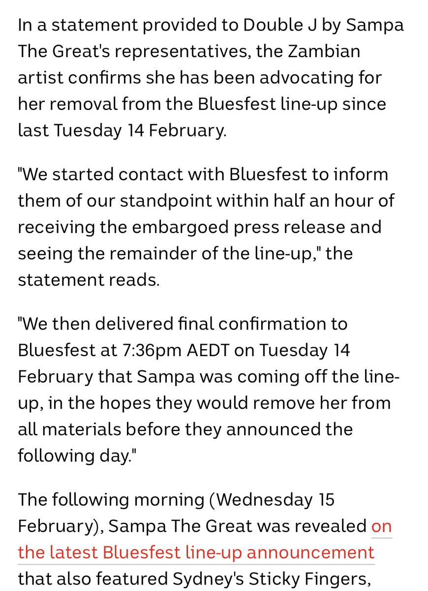 so fucked up of #Bluesfest to do this to artists, especially our WOC artists who have to already sacrifice so much 💔