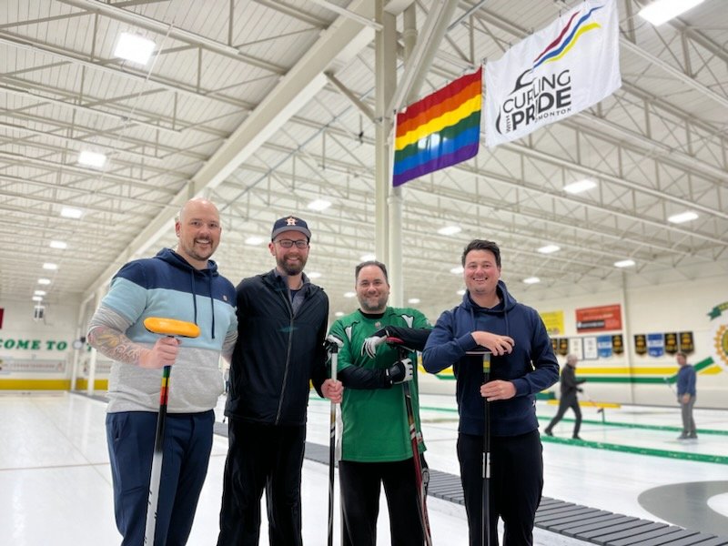 GlobalJesus's tweet photo. The "Total Sheet Show" with a big win tonight but more importantly lovin how far we've come this season @CurlingPride #lgbtq #gaycurling #pridetape #outsports 

@giTraveller @RKSAlberta @anthonyfalls https://t.co/bk32mTb0h4