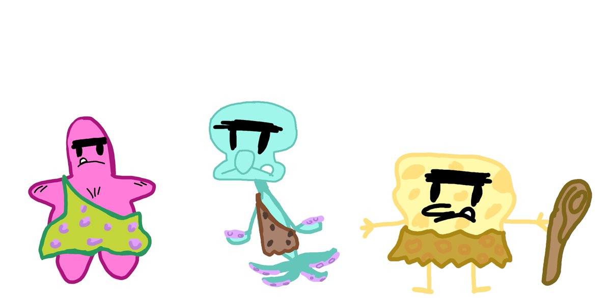 gapmoee's tweet photo. some random caveman drawings I did with my mouse today LMAO #spongegar #spongebob https://t.co/Qykk80QmJw