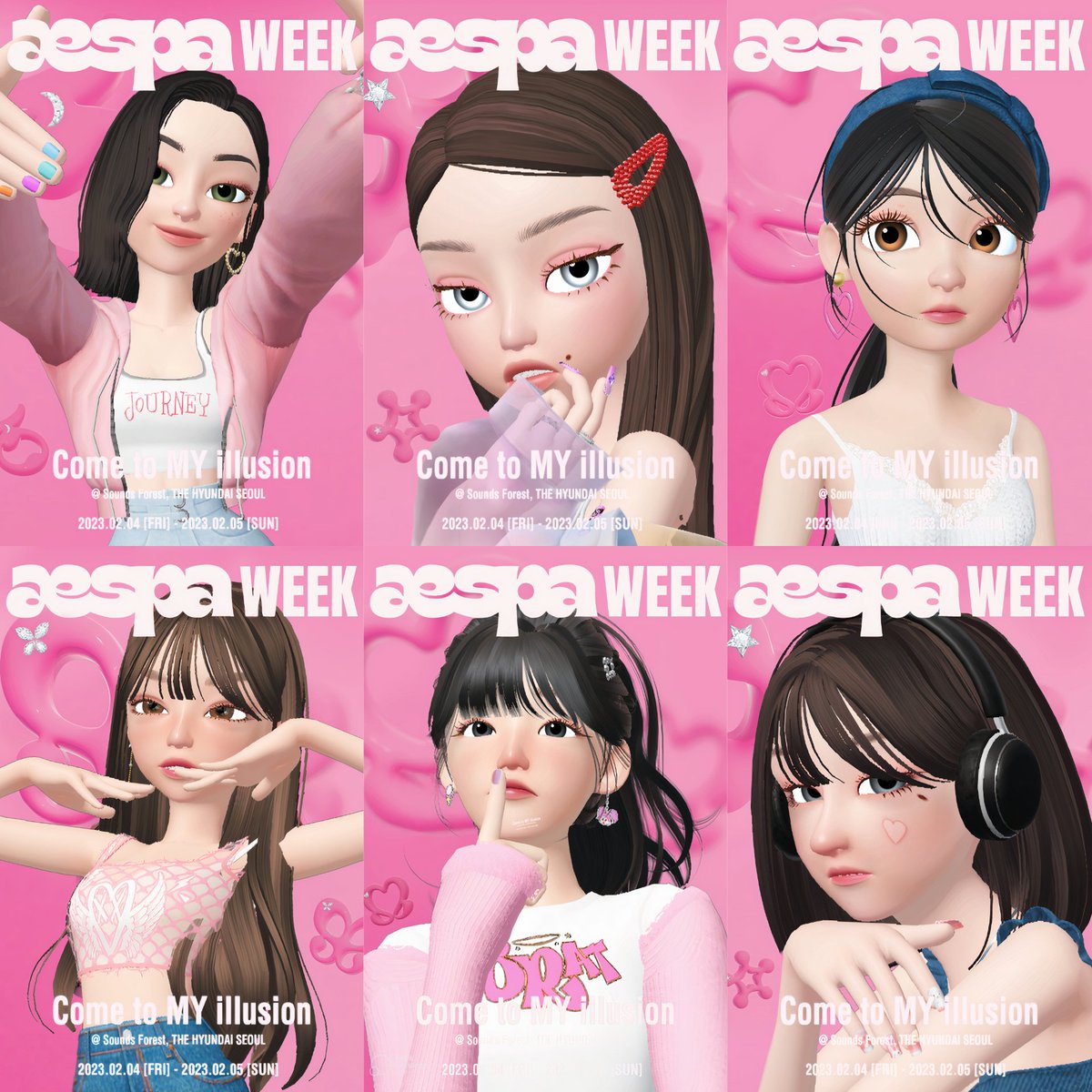 mmc__twt's tweet photo. aespa ‘Come to MY illusion’ (@aespa_WEEK) @aespa_official x MMC 💗 @zepeto_official

운영 기간: 2023.02.24(금) ~ 03.05(일)

운영 시간: 10:30 ~ 22:00

#aespa_WEEK #SYNK_HYPERLINE #CometoMYillusion https://t.co/kABSwlpRre
