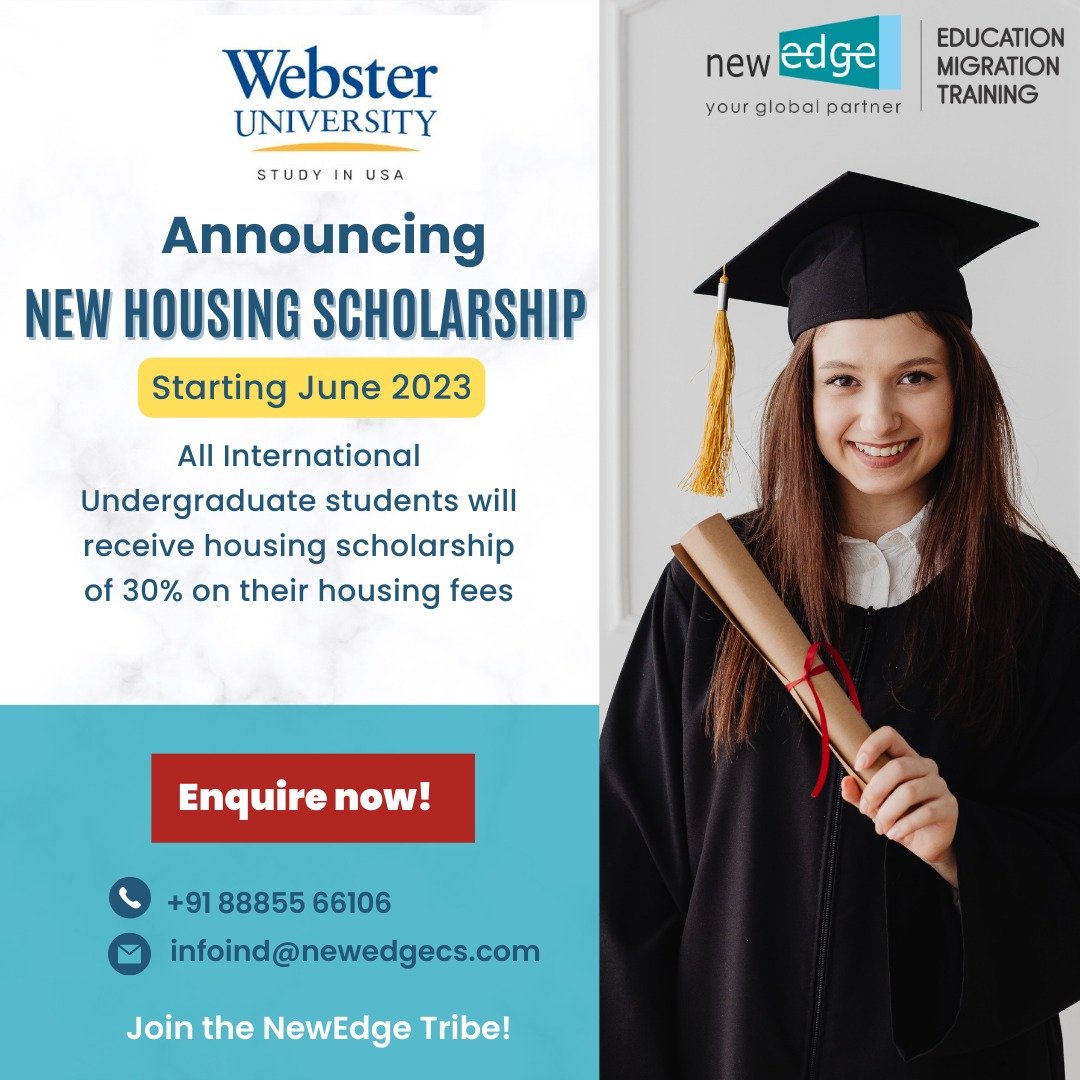 New Housing Scholarship by Webster University🎉

Enquire now
+91 88855 66106
infoind@newedgecs.com
.
.
.
.
.
.
#newedgeconsultancy #websteruniversity #universitiesinusa #studyinusa #usauniversity #usauniversities #scholarshipopportunities