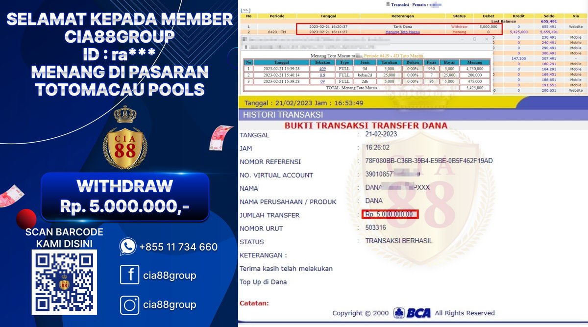 LalaMarcia3's tweet photo. 🇦🇺 Prediksi hari ini yah Sayangg 22 FEBRUARI 2023 SUDAH READY 😘 🇦🇺
SLOTNYA DIJAMIN GACOR !!
yang gak pelit bagi-bagi prediksi 👉🏻 👉🏻 https://t.co/oO3fFzriU3
😉🤩🥰 https://t.co/C4bOWRF5DZ