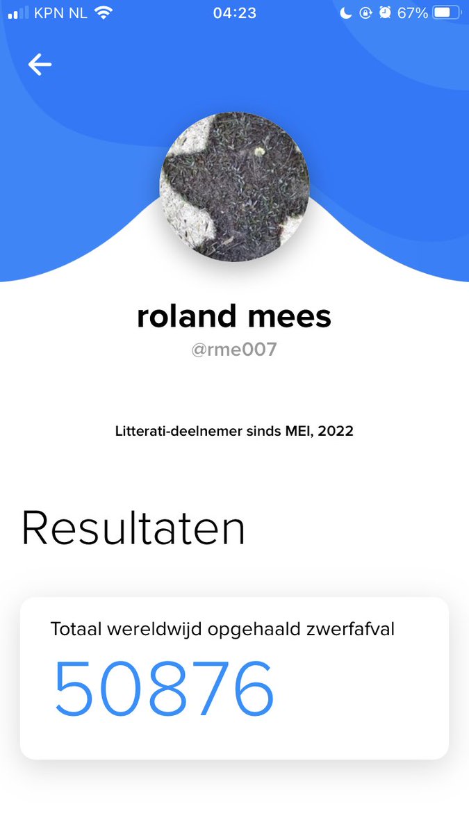 GocleanD's tweet image. Roland Mees heeft gisteren de bijzondere #mijlpaal van 50.000 stuks #zwerfafval in #litterati bereikt. Proficiat! Als je eens in de buurt bent van Fruitkwekerij De Stokhorst, dan kun je daar een fraai fruitpakket ophalen.
