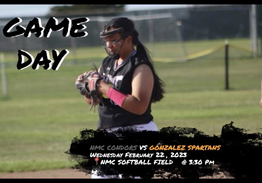Coachjoeholmess's tweet photo. Game Day tomorrow Vs. Gonzalez Spartans
Come out and support your Lady Condors!🥎
📍NMC Varsity Softball Field
@ 3:30 PM https://t.co/LLKYX3JmRq