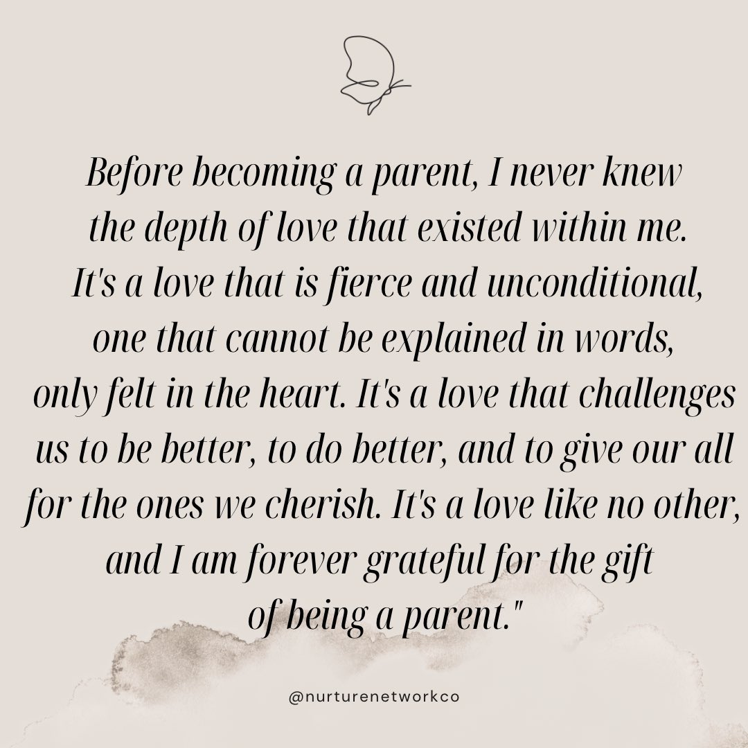 The gift of being a parent 

It is an experience that opens up a whole new world of love and joy, unlike anything else. 

#TheGiftOfParenting #UnconditionalLove #CherishTheMoment#parenting #family #nurturenetworkco #pregnancy #parentinglife #tipsforparenting #adviceforparenting