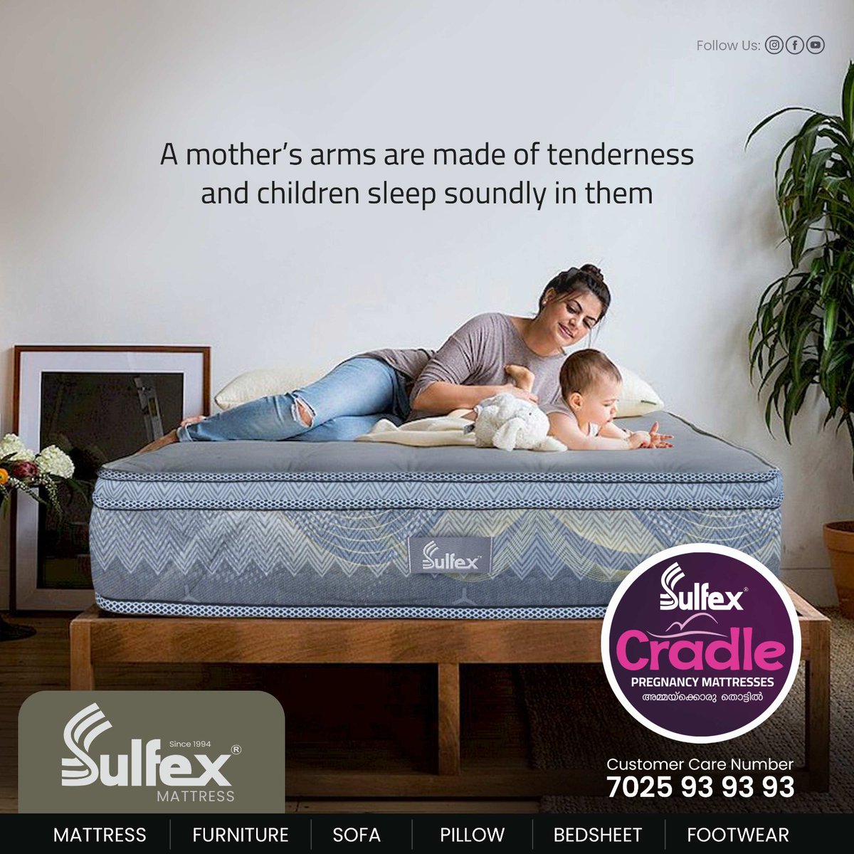 The perfect balance of #comfort and #care for both you and your little one.

#sulfexmattress #cradlemattress #motherhood #Durability #quality #ecofriendly #parentingtips #softness #infantsleep