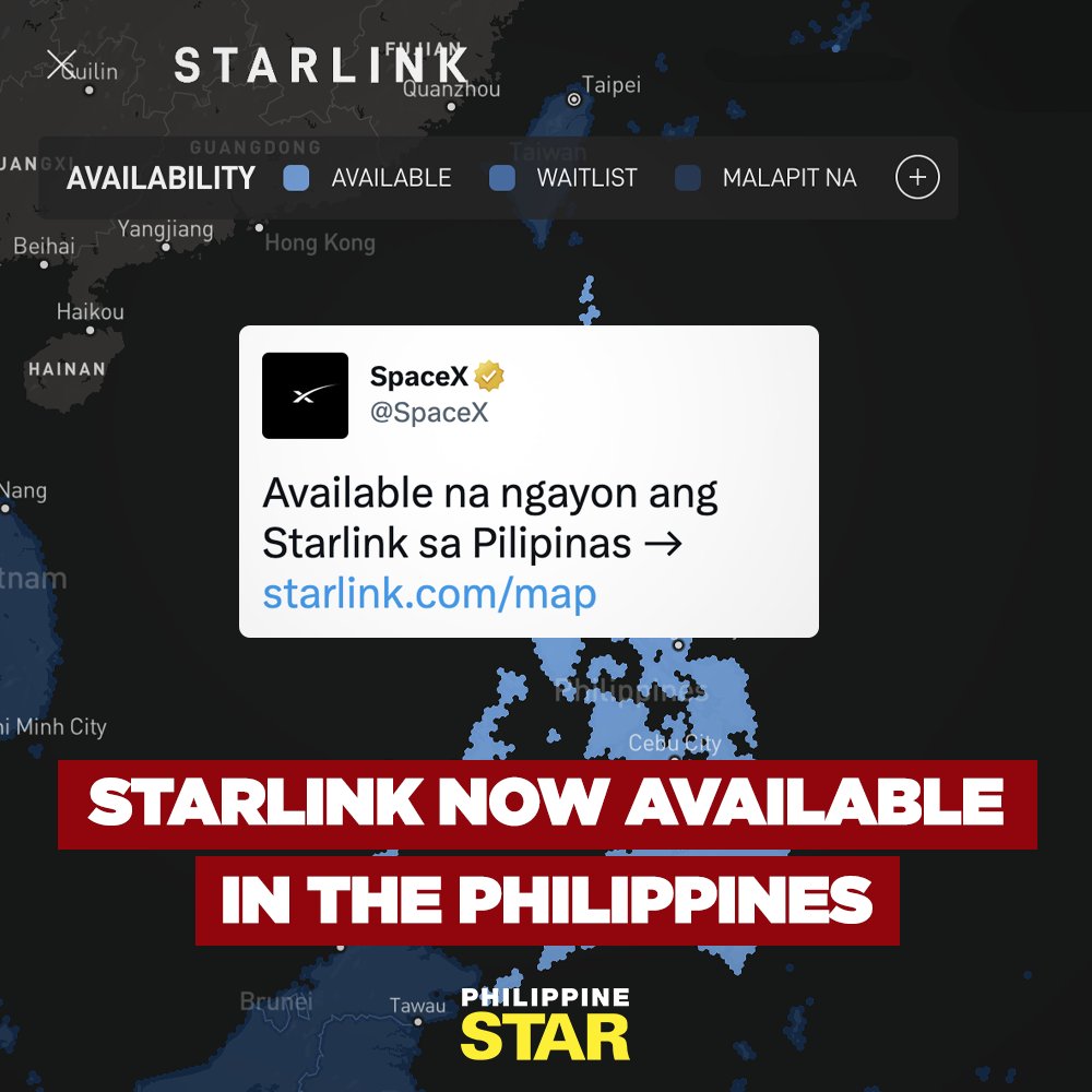 The Philippine Star on Twitter "STARLINK GOES LIVE IN THE PH Satellite
