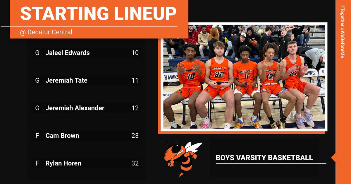 Starters for @BGHSBasketball for a Tuesday night showdown with @DCHShawksbball 

@TheHiveBGHS 
#WeB4Me #Together