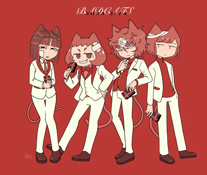 うちのこ。自分の悪感情を擬人化した猫たちです。#猫の日 #BADCATS 