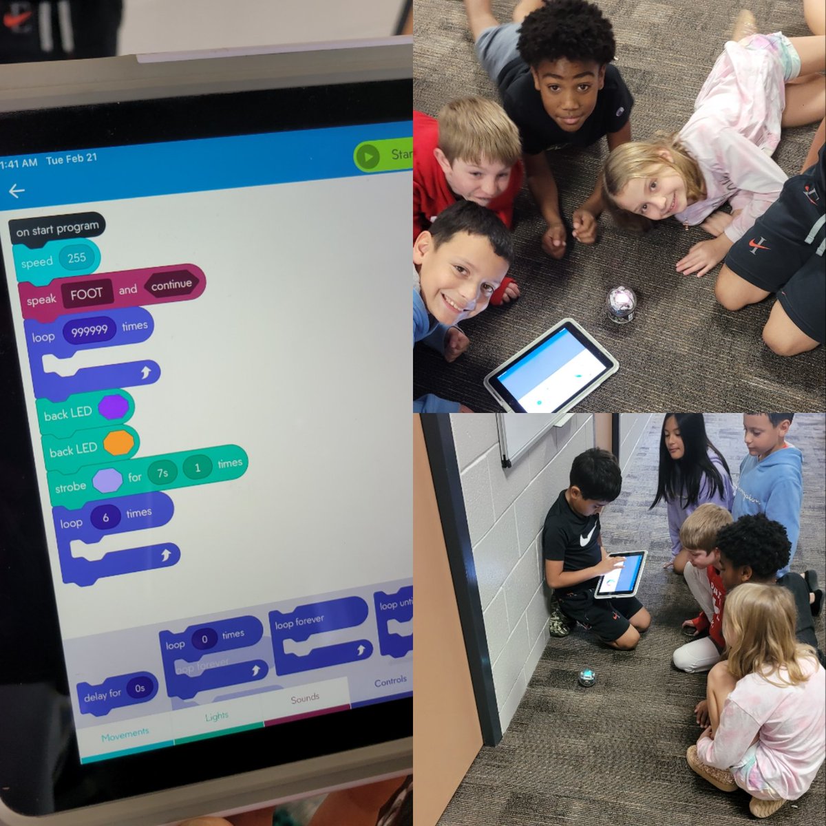 Peers teaching peers their coding skills!! The kiddos are loving our coding station with 2 Spheros! <a href="/HumbleISD_PFE/">Pine Forest Elem</a> <a href="/HumbleElemMath/">Humble ISD Elementary Math</a> <a href="/netardus/">Amy Netardus</a>