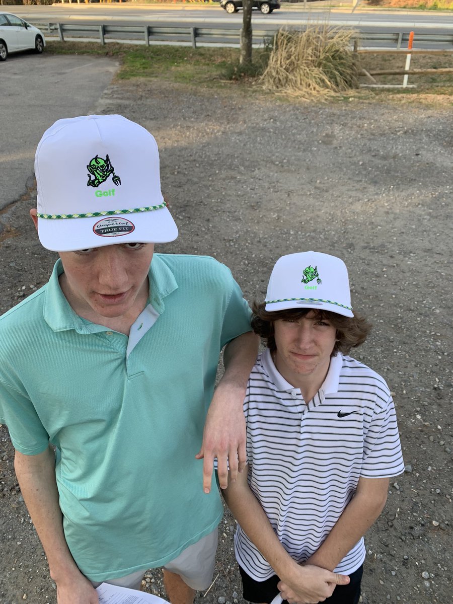 CaryHighGolf's tweet photo. Looking good in our new headgear thanks to @ImperialHats   Can’t wait to keep working with them in the future.  Watch out for these guys. #playinggoodandlookinggood #carygolf https://t.co/rFKztDiwHi