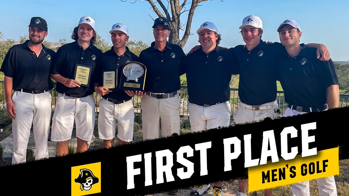 SUPirates's tweet photo. @SUPiratesGolf Southwestern Men's Golf is your San Antonio Shootout Champions! The Pirates led wire-to-wire in the tournament with a final team score of 887 🏆⛳️

Christian Rodriguez took home first place as an individual, firing rounds of 69, 73, and 70 👏 https://t.co/QEhOkFK6Ca