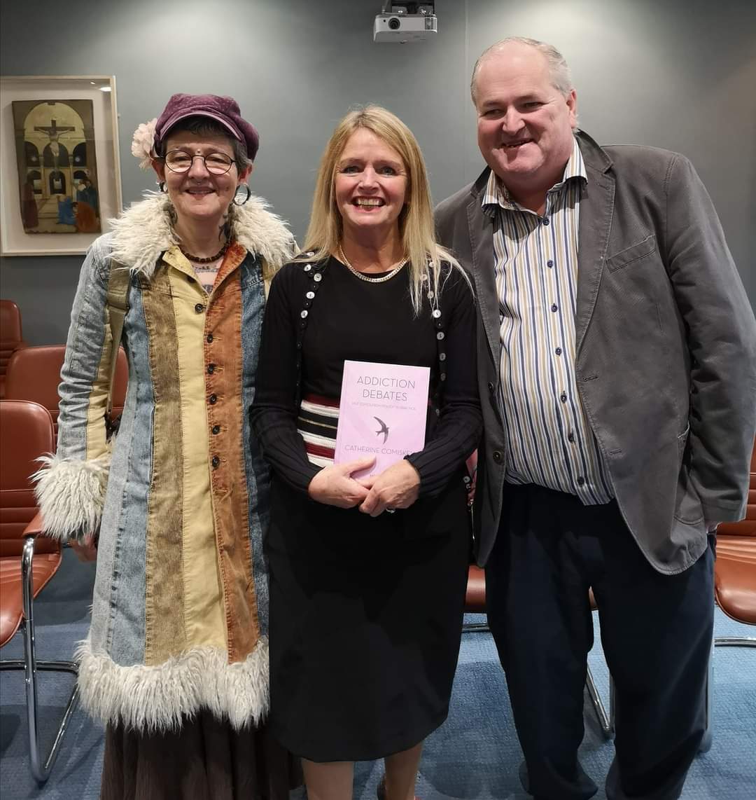 MartinMcF's tweet photo. On this day 2020 - Memories of a great afternoon in Letterkenny in the company of these two brilliant authors. @murphyarylene and @ComiskeyCath Book Launch #AddictionDebates 💚💛 https://t.co/d0nfduBMig