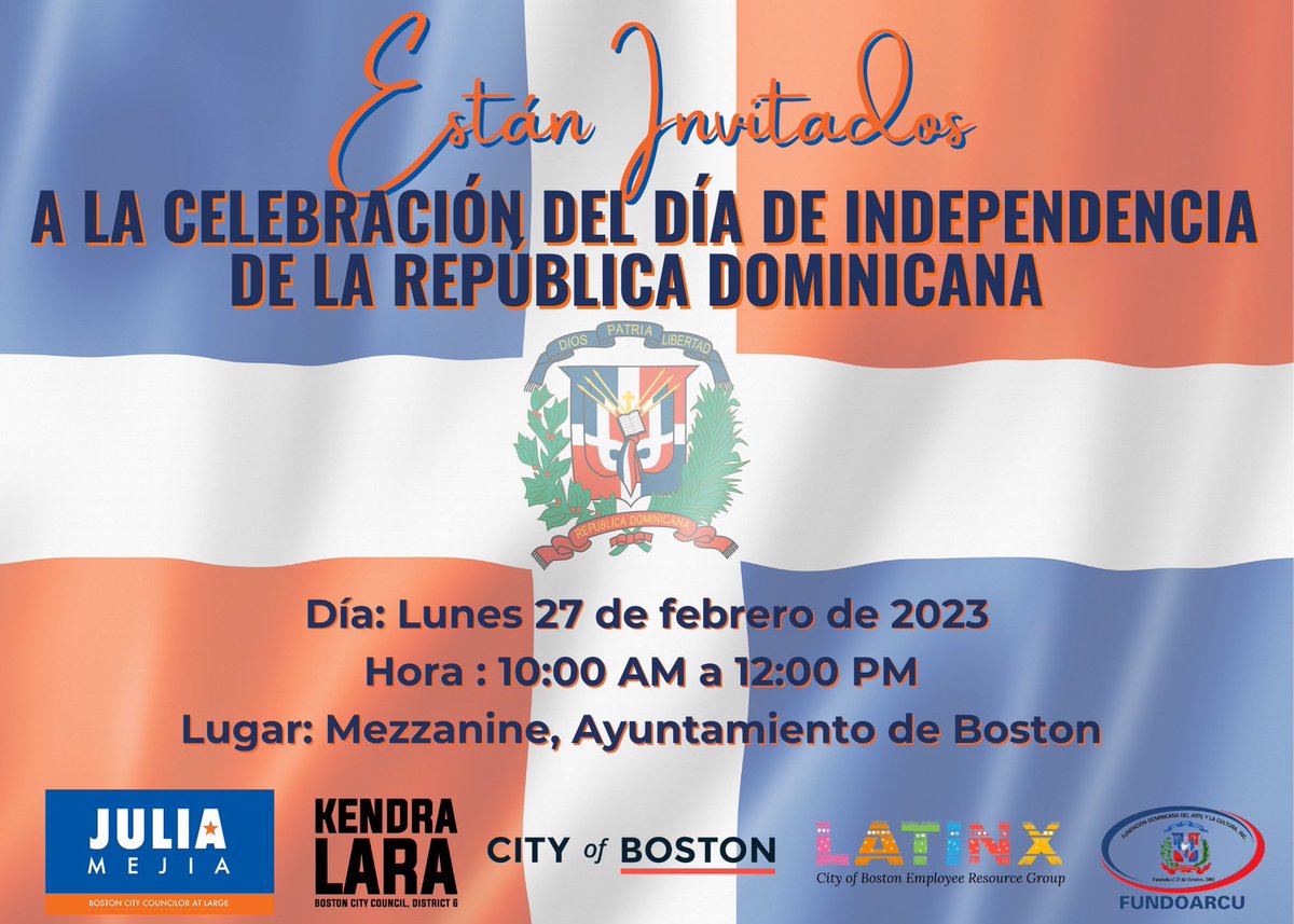 BostonLatinxERG's tweet photo. Join us Monday, February 27 from 10am 12pm, as we celebrate Dominican Independence Day! https://t.co/HtLpZO9KOg