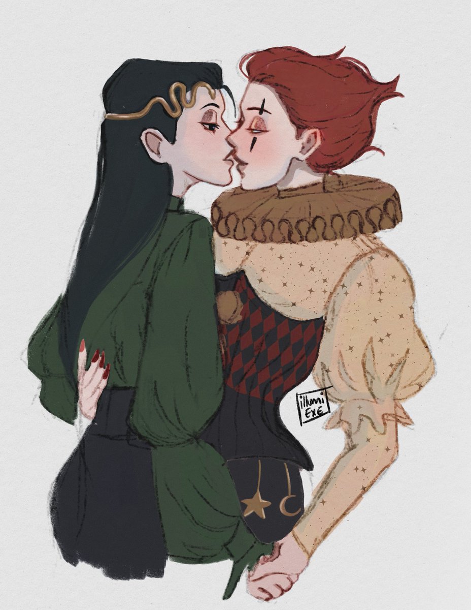 illumiexe's tweet image. the prince and his jester hisoillu redraw