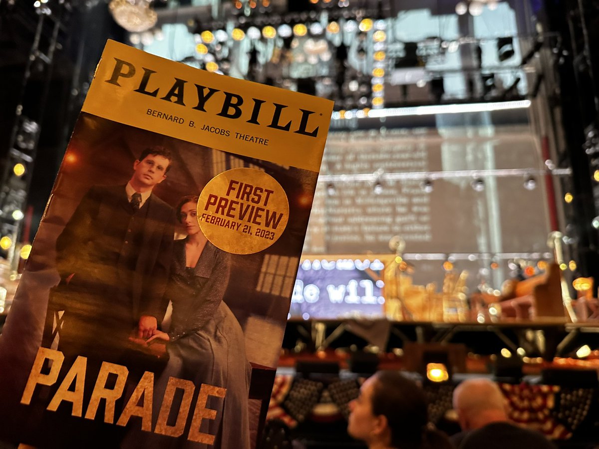 BrigidNYC's tweet photo. PARADE BROADWAY #1stPreview
#READY!
Ben Platt
Micaela Diamond
Jason Robert Brown (Music & Lyrics)
Alfred Uhry (Book)
Harold Prince (co-conceived)
Michael Arden (Director)
Parade Musical
@ParadeBway https://t.co/5rtg5F7hBk