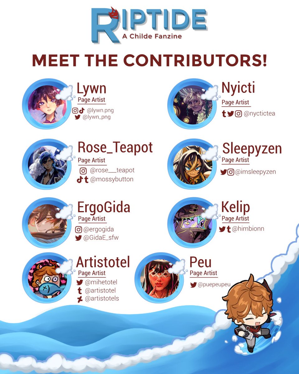 Everyone, it's time to meet our contributors! With a wonderful variety of concepts and styles, we're super excited to see what they'll create!