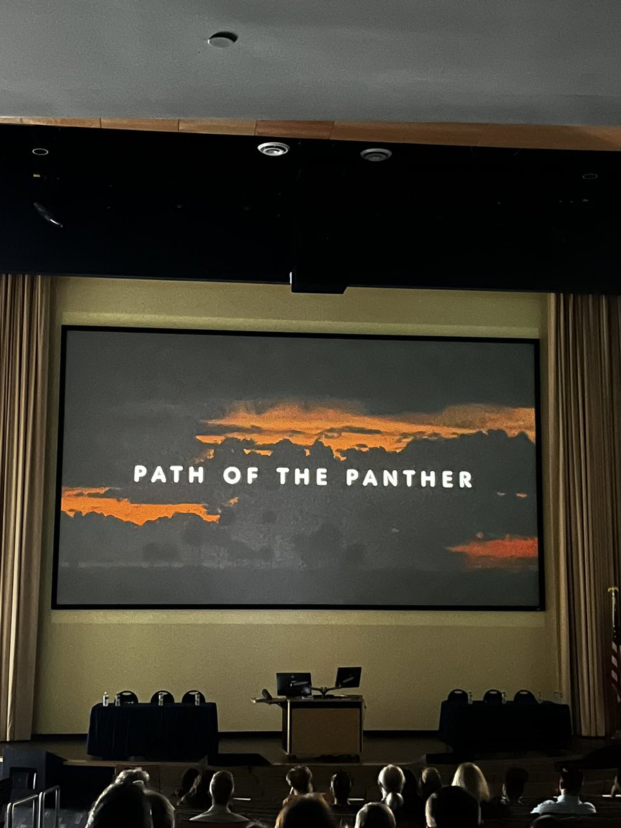 arii_cy's tweet photo. Path of the panther today at FIU. Great documentary about wildlife in Florida. #WeAreFIU https://t.co/JBFDx8E0TM