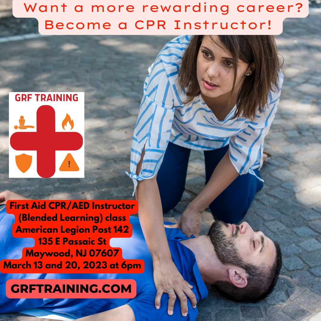 grftraining's tweet image. Become a CPR Instructor and teach people how to save lives!
@ORUConnect
@Rockland_News
@RocklandPride

Use the link below to sign up
grftraining.com/product/031320…
#cprinstructor #parent #teacher #coach #daycare