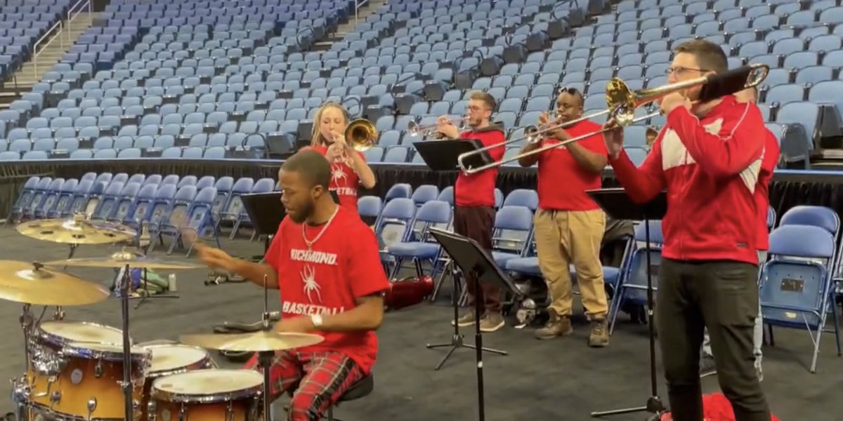 stickyUR's tweet photo. She has played Trombone in the Spider band for years and was there on the sidelines cheering on the team in Buffalo on their historic upset over #5 Iowa. If you ever took time from watching the team to notice how good the band was sounding, she was there. 2/x https://t.co/aScGiXWW6J