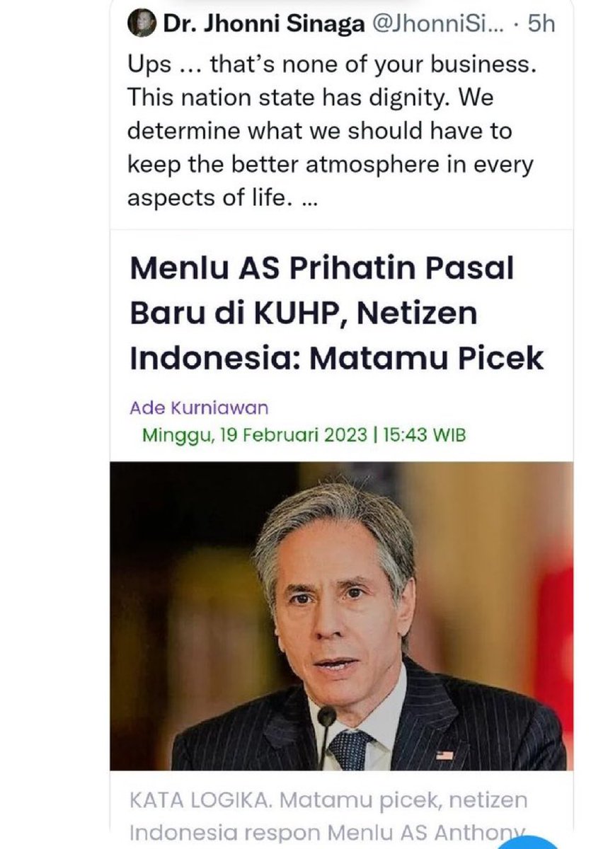 PartBurungGalak's tweet photo. mau ngetes kesaktian netijen +62, om @ABlinken? #matamupicek ๐ https://t.co/mhrwEMsSSO