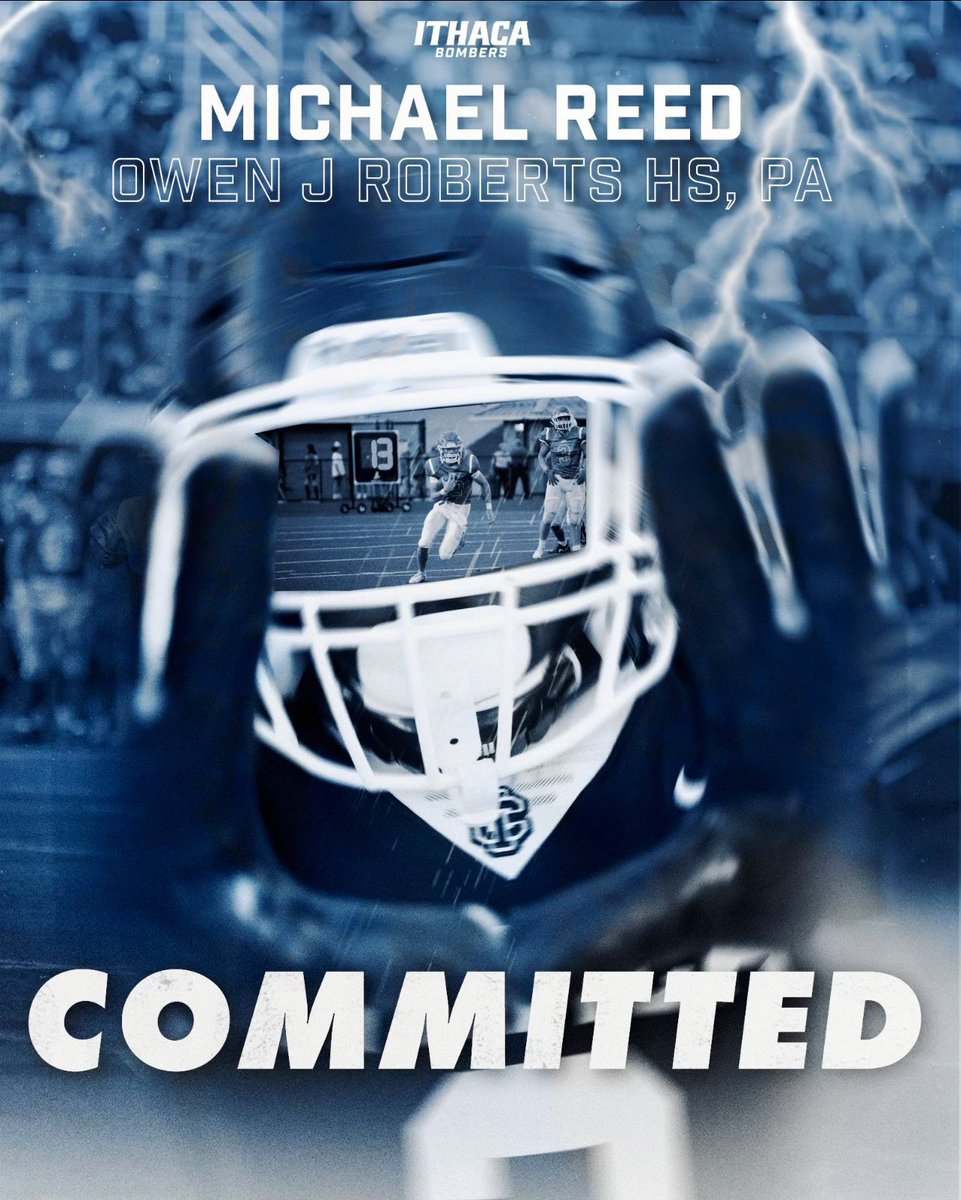 Excited to announce I will be committing to <a href="/IthacaBomberFB/">Ithaca Bomber Football</a>! Thank you to everyone who helped me throughout the recruiting process. Go bombers! 💣💣<a href="/CoachTerp_/">Mike Toerper</a> <a href="/Coach_Hatcher20/">Mike Hatcher</a>