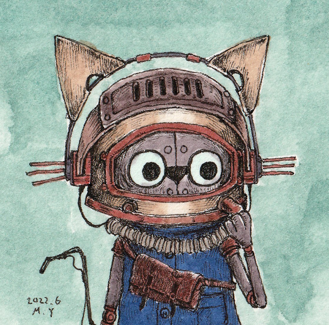 overalls solo cable no humans robot traditional media dated  illustration images