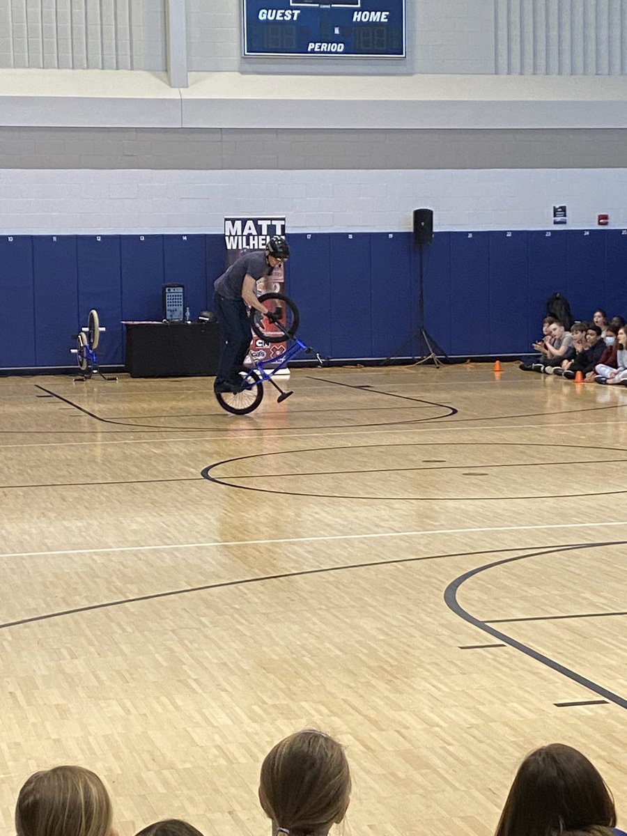 What a pleasure it was to host <a href="/mattwilhelmbmx/">Matt Wilhelm</a> at <a href="/CCE_Comets/">Clay Center Comets</a> today! He showed us some awesome tricks and shared positive words. Let’s all be upstanders like Matt! <a href="/myccs/">Carmel Clay Schools</a> #cce