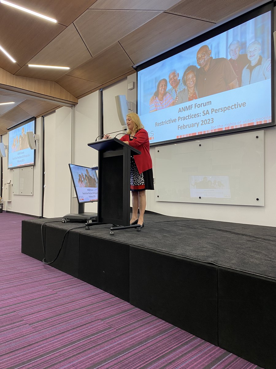 ANMFSA's tweet photo. Aged Rights Advocacy Service CEO Carolanne Barkla discusses human rights for older Australians.
#ANMFSA #education #SouthAustralia #Agedcare https://t.co/opbjKNdcx9