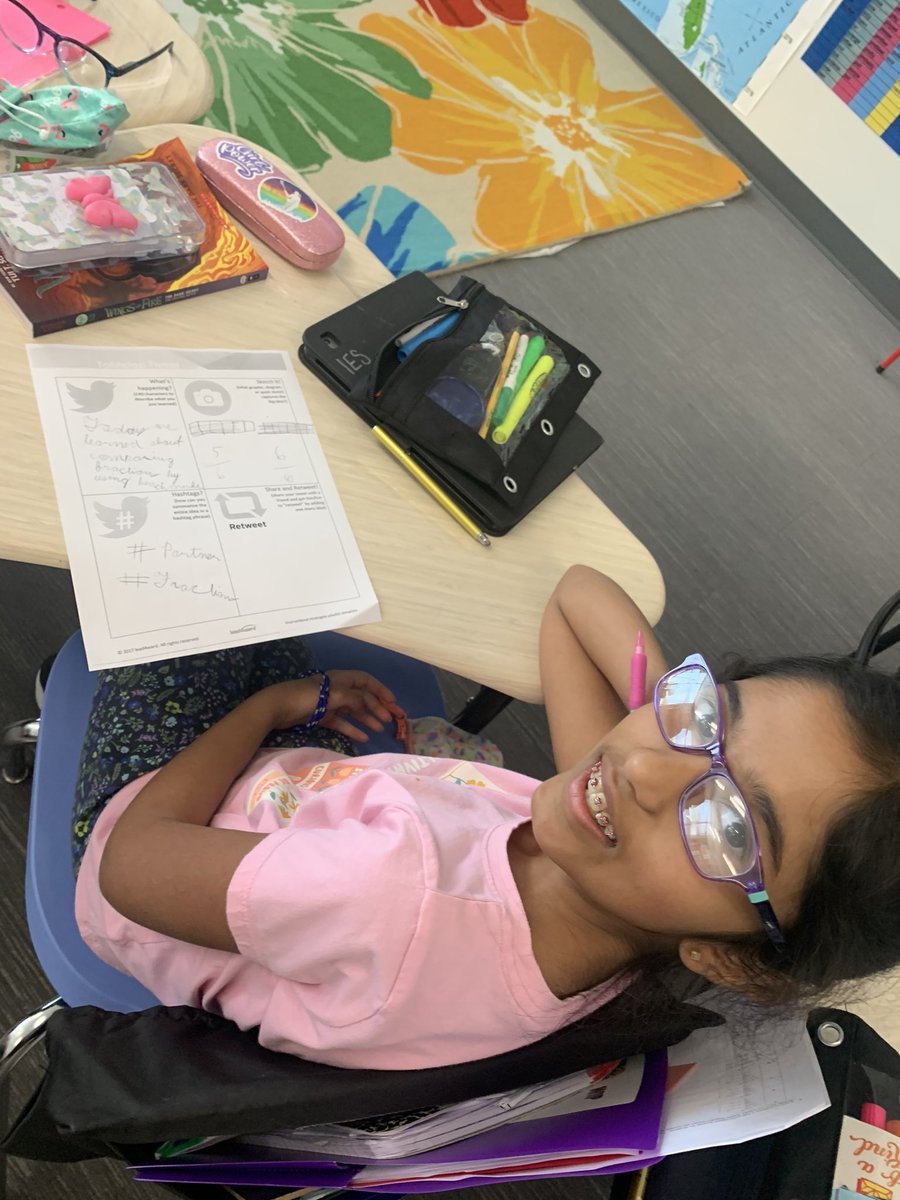 JojoBrinton's tweet image. Tabletop tweets! Students enjoyed writing their own “tweets” and “retweets” about comparing fractions today 😍. @KISDMathSquad @lead4ward #MathKISDMonthlyChallenge @FESfalcons