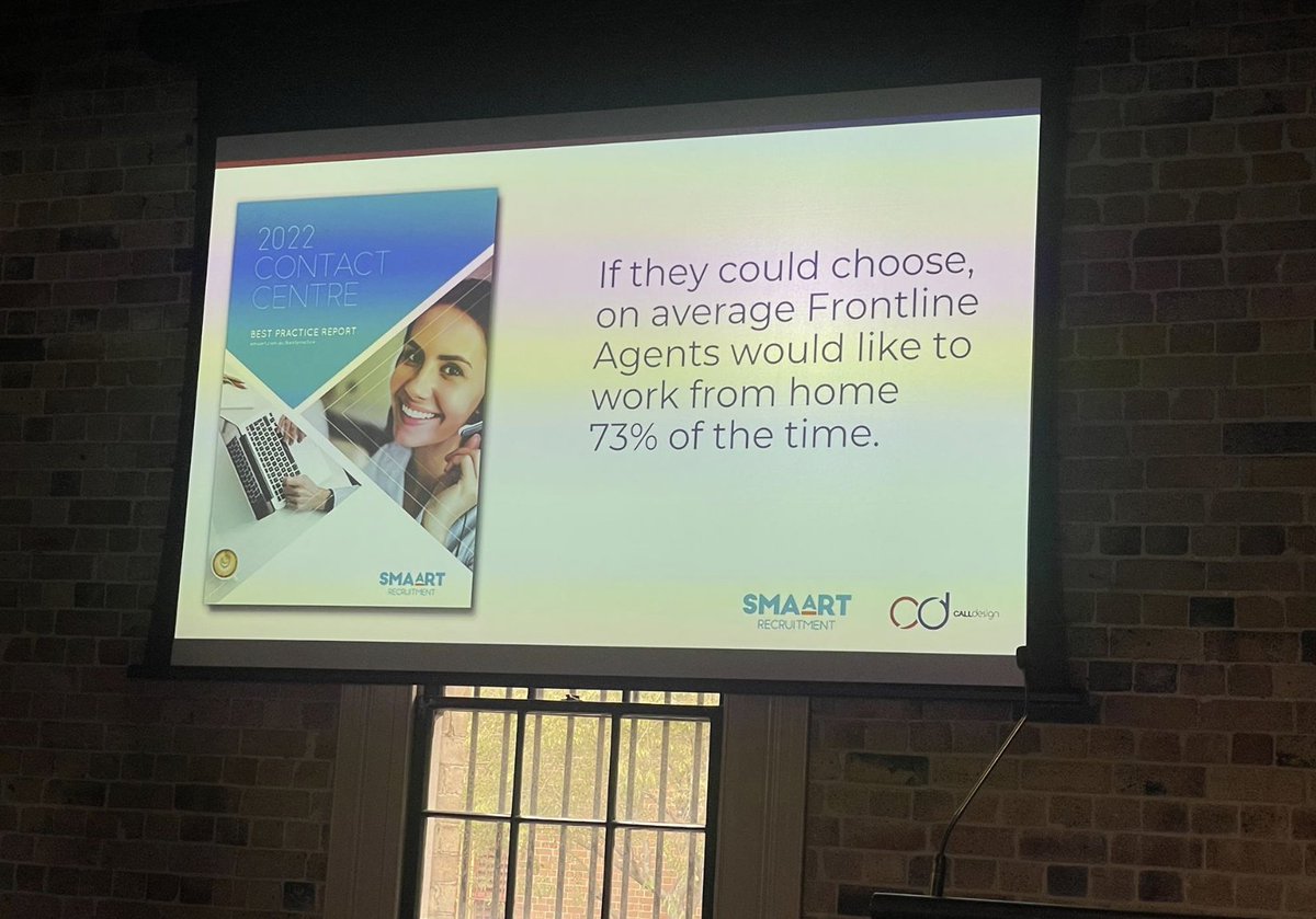 au_call's tweet photo. We just learned at #WOWconference that 73% of frontline agents would choose to work from home if given the option!
Contact centre managers - it's time to prioritise #remotework and give your employees the flexibility they deserve.
@SmaartRecruit
#workfromhome #contactcentre https://t.co/rgsDVejH6b
