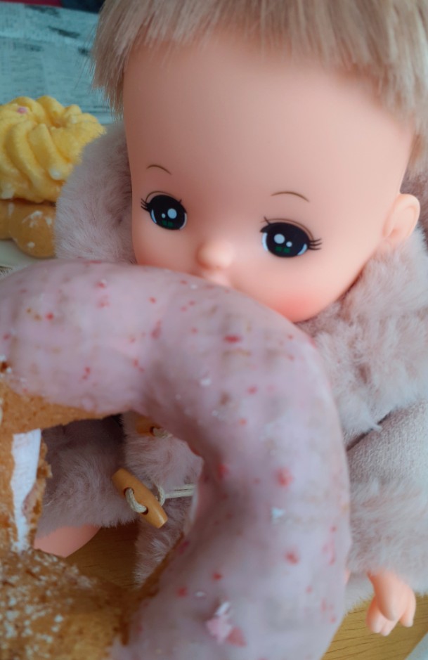 ちいちゃんの好きな桜色！🌸☺️

#ミスタードーナツ