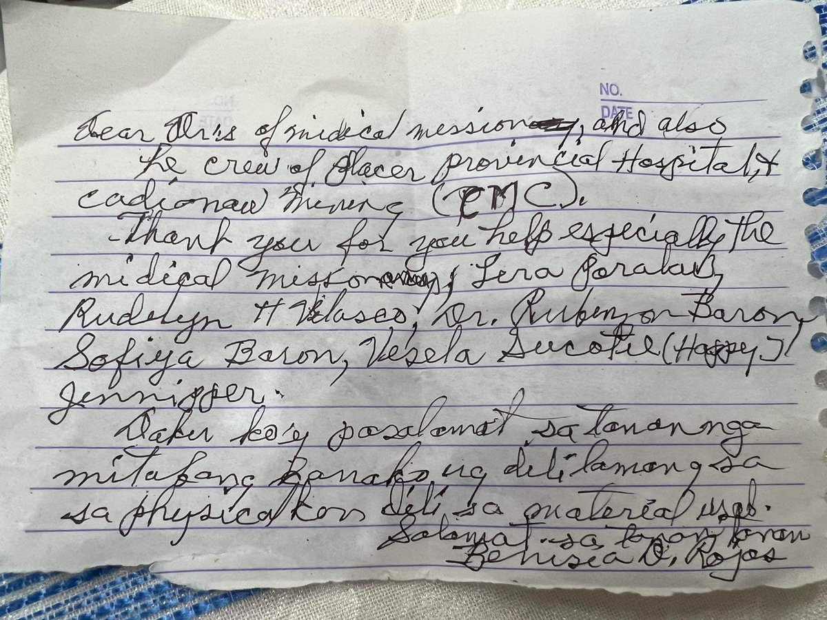 Nickel_Asia's tweet photo. TUGGING AT OUR HEARTS

An 80-year-old resident of Dinagat Islands wrote a touching letter to us after our medical mission there.

This is why we do what we do. #OneNAC https://t.co/4zrKc8w8eW