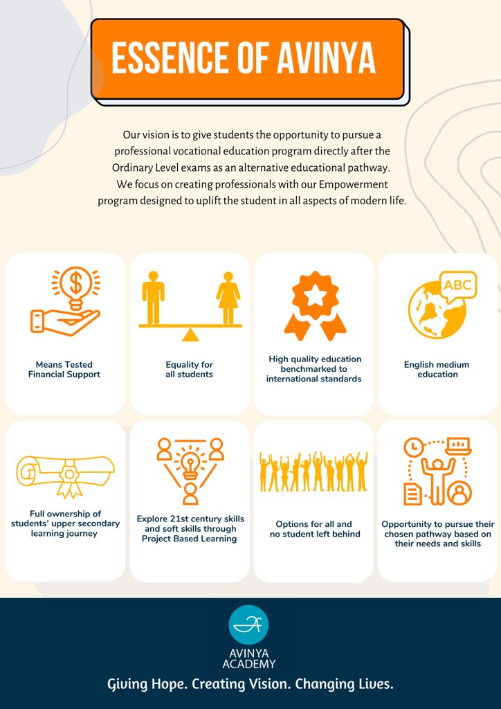 avinya_f's tweet photo. What is the essence of Avinya? Financial support, equality, quality of education, medium of delivery, accountability, 21st century skills and opportunities for students. 

#avinyaacademy #avinyafoundation #21stcenturyskills #equality #SDG4 https://t.co/aH91L8ozaL
