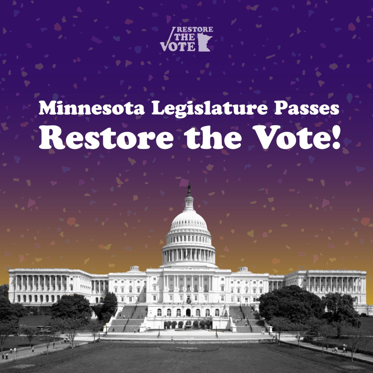 ISAIAHMN's tweet photo. 🎉🎉🎉Today is a win for democracy! #mnleg passes #RestoretheVoteMN!  

Thank you for your leadership  @CedrickFrazier and @SenatorChampion. 

This is critical and good for all of Minnesota. https://t.co/pmip4No9io