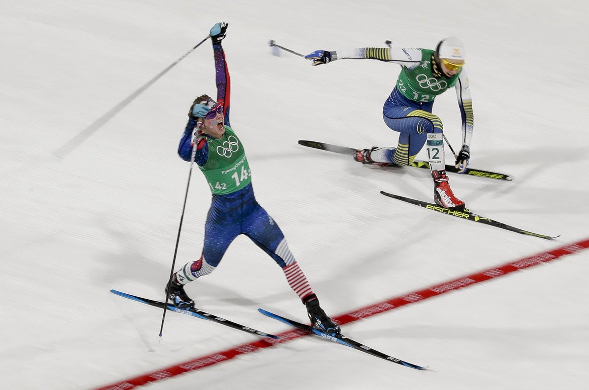TCKooo's tweet photo. @jessdiggs HERE COMES DIGGINS HERE COMES DIGGINS !!!!!!!!!!!!!!!!! GOLD at the 2018 Winter Olympics was held on 21 February 2018 at 19:00 KST at the Alpensia Cross-Country Centre in Pyeongchang, South Korea. YOU GO-ld Girl https://t.co/mmie0nRSp6