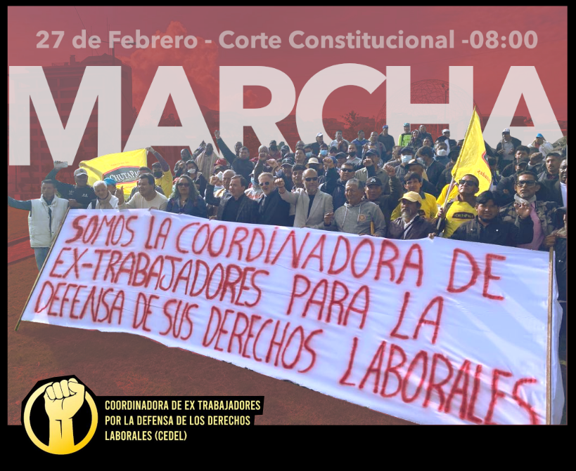 lombremono's tweet photo. Nuestra #MarchaEl27F pretende ser un espacio donde confluyan todas las luchas justas. Llamamos a otras organizaciones y causas a sumarse a nuestros pedidos de justicia laboral y a impulsar sus propias causas. #ALasCallesTrabajadores
@CONAIE_Ecuador @futecuador1 @CEDOCUT https://t.co/IPormI5XRM