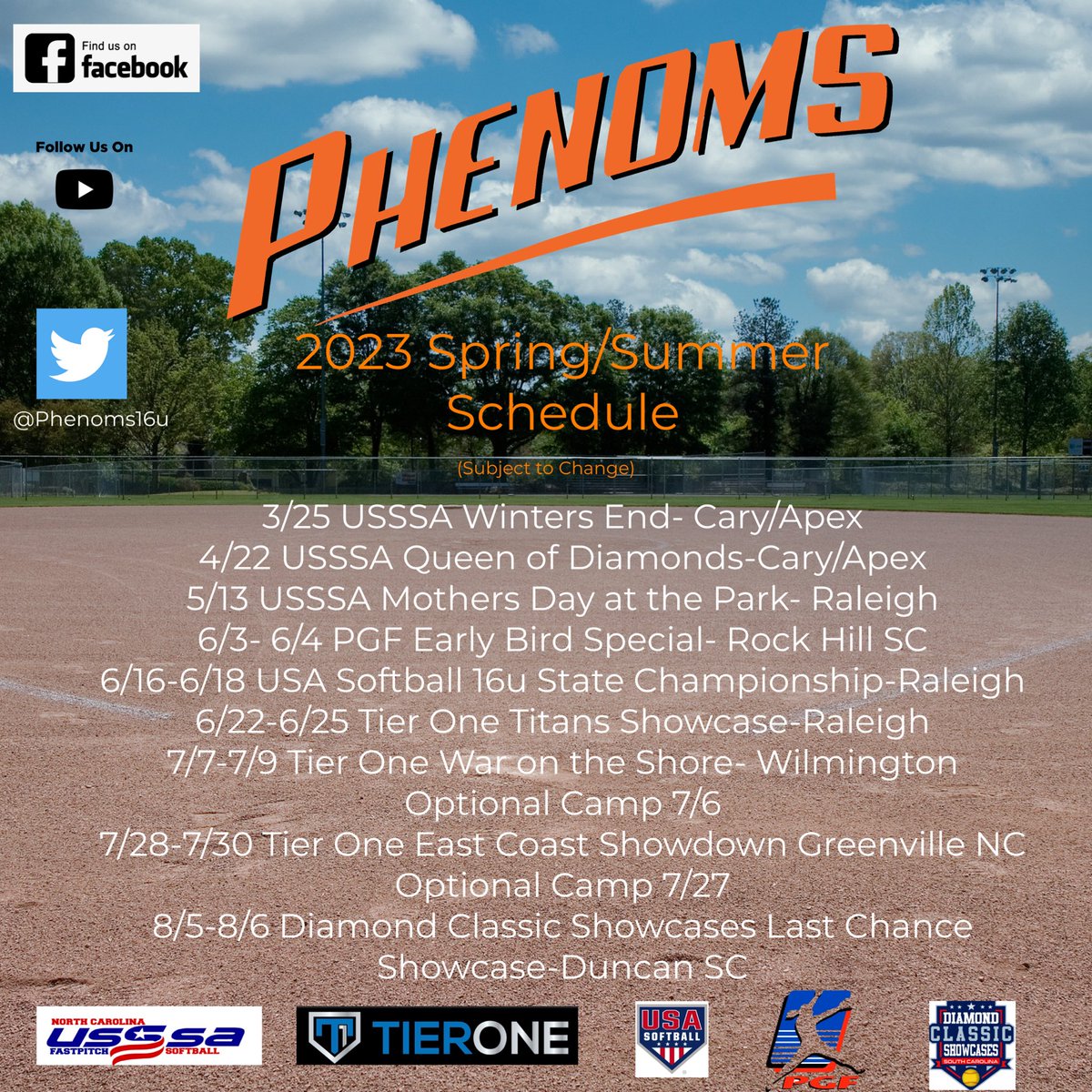 2023 Spring/Summer Schedule