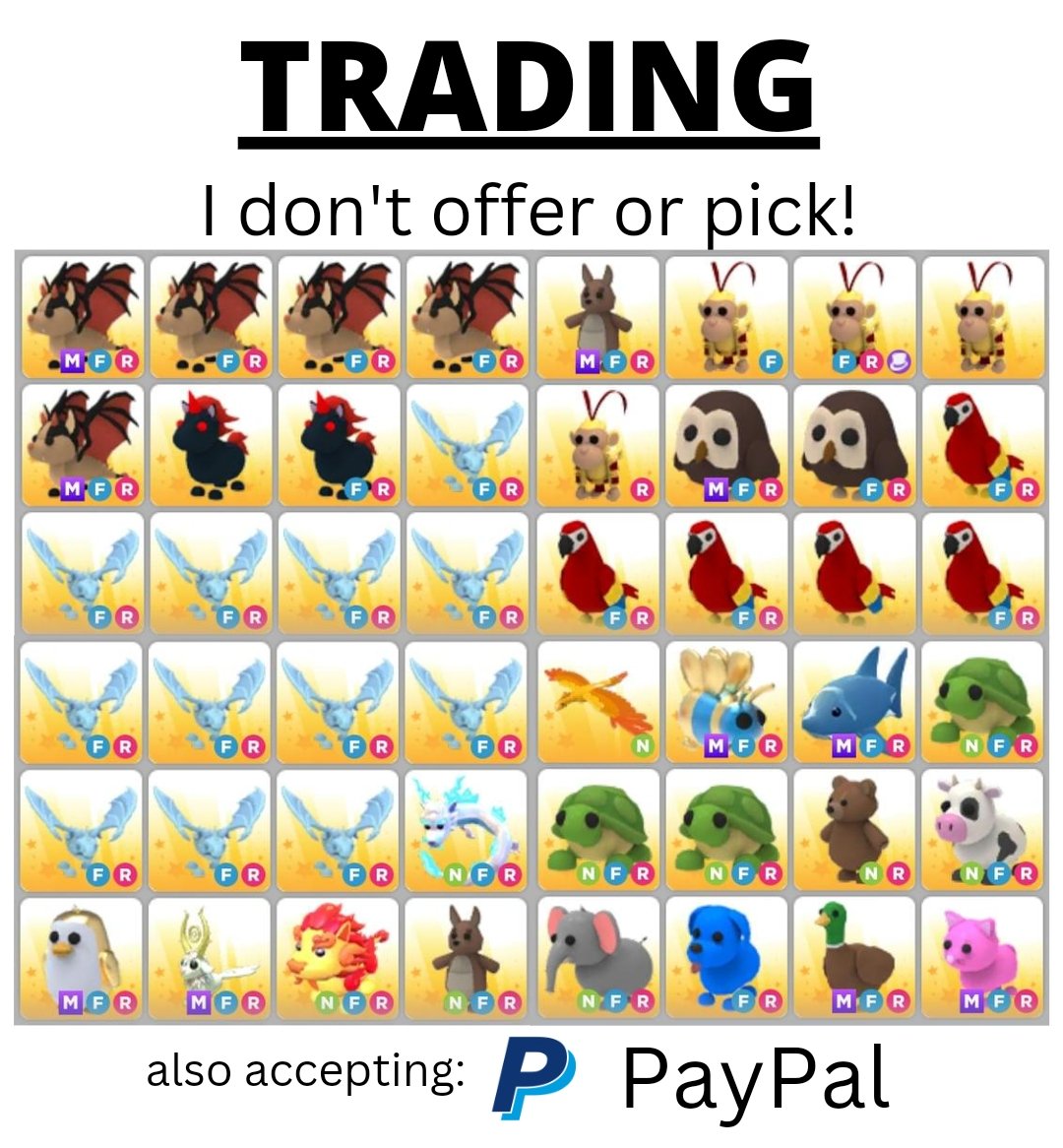 Adopt me trading and selling